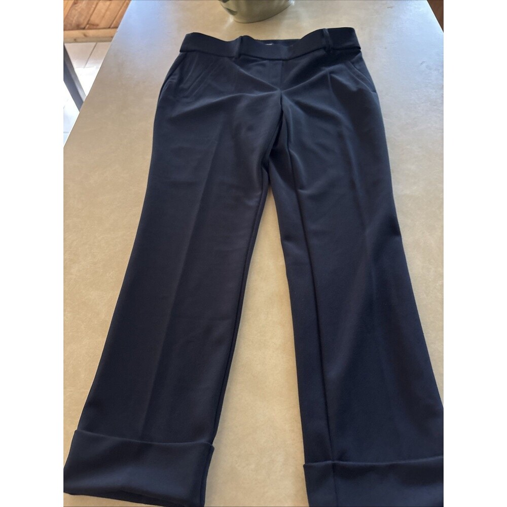 Jules & Leopold Pants Womens Size S Black  Pull On Has Belt Loops Cuff Bottoms
